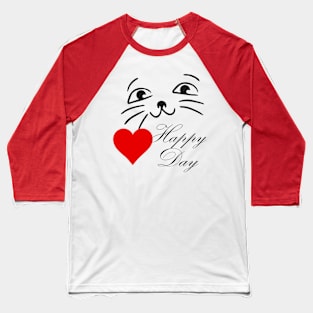 Cat. Happy day Baseball T-Shirt